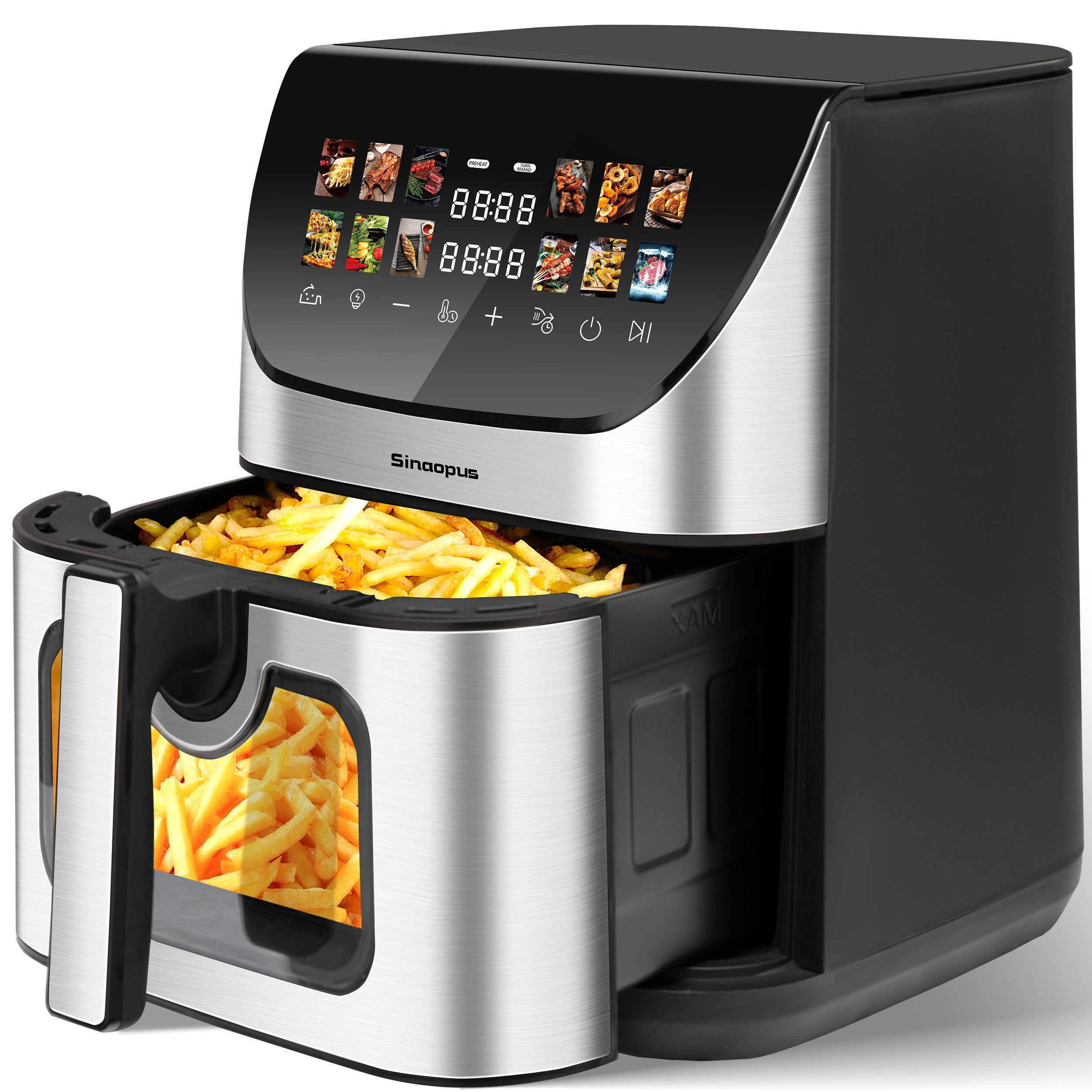 Heißluftfritteuse Airfryer 8.5-Liter mit Farb-Touchdisplay, 360° Heißluft