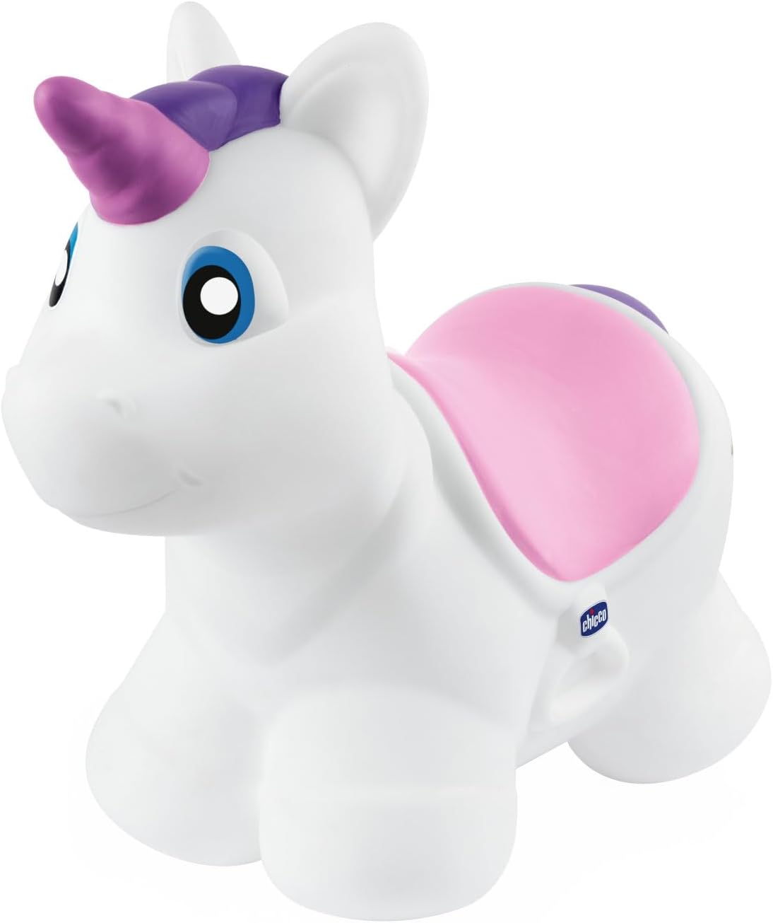 Chicco Bouncy Unicorno Cavalcabile Gonfiabile Rimbalzante Facile Da Gonfiare Con Pompetta Manuale Inclusa Per Giocare Dentro E Fuori Casa Morbido Materiale Resistente e Facile Da Pulire 18 Mesi-5 Anni