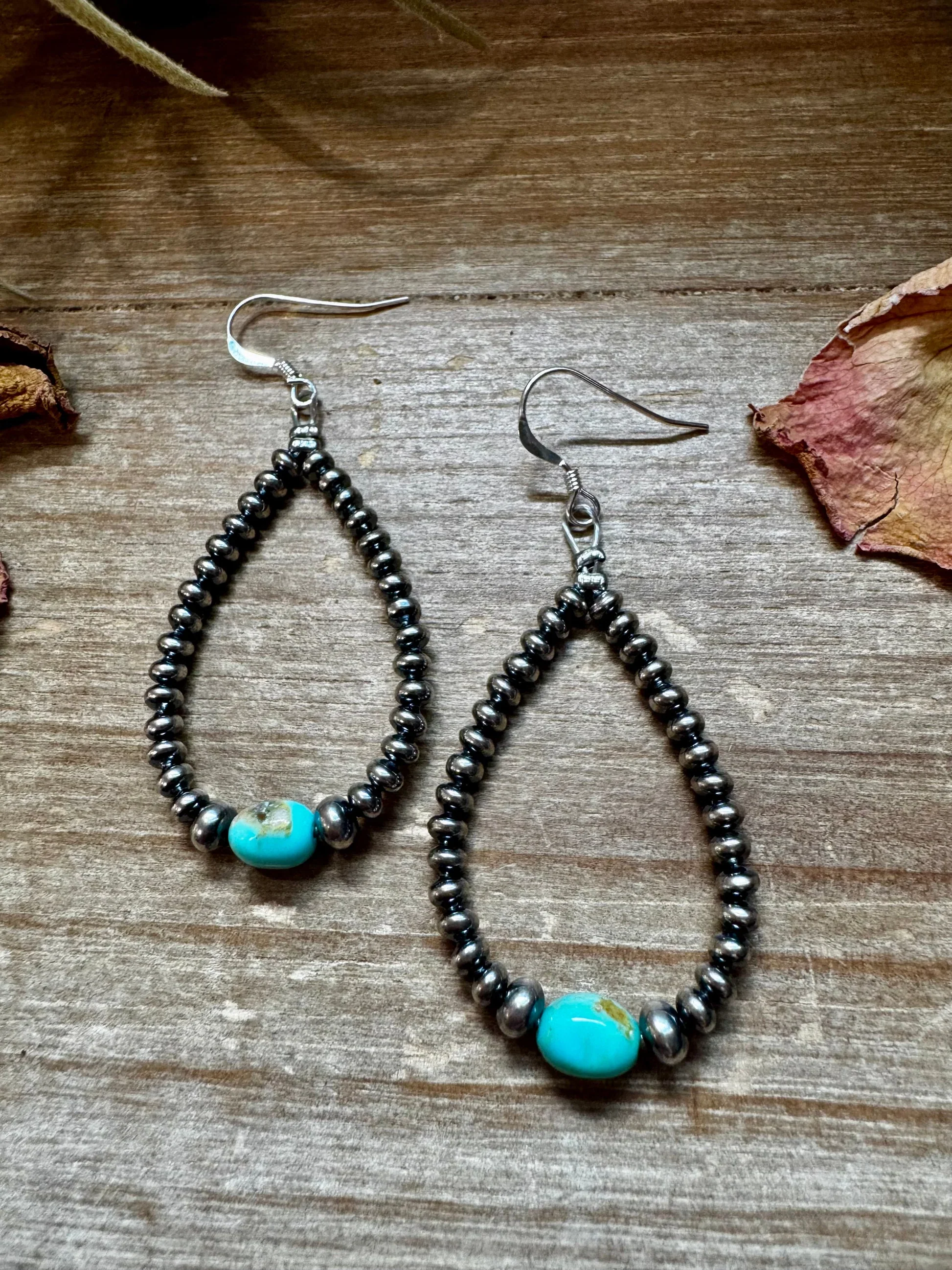 Sleeping Beauty Turquoise Teardrop Earrings