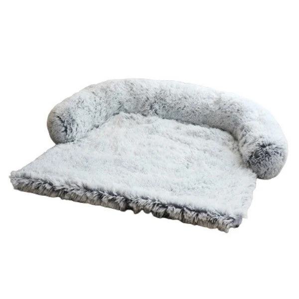 Calming Dog & Cat Bed with Raised Edges Washable Plush Sofa Pet Nest