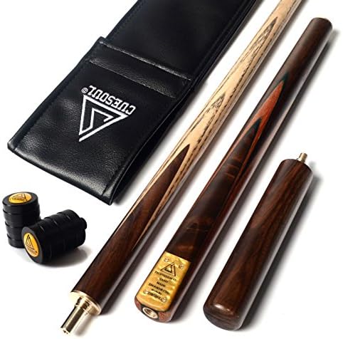 CUESOUL 57 inch Walnut 3/4 Piece Snooker Stecche-18oz