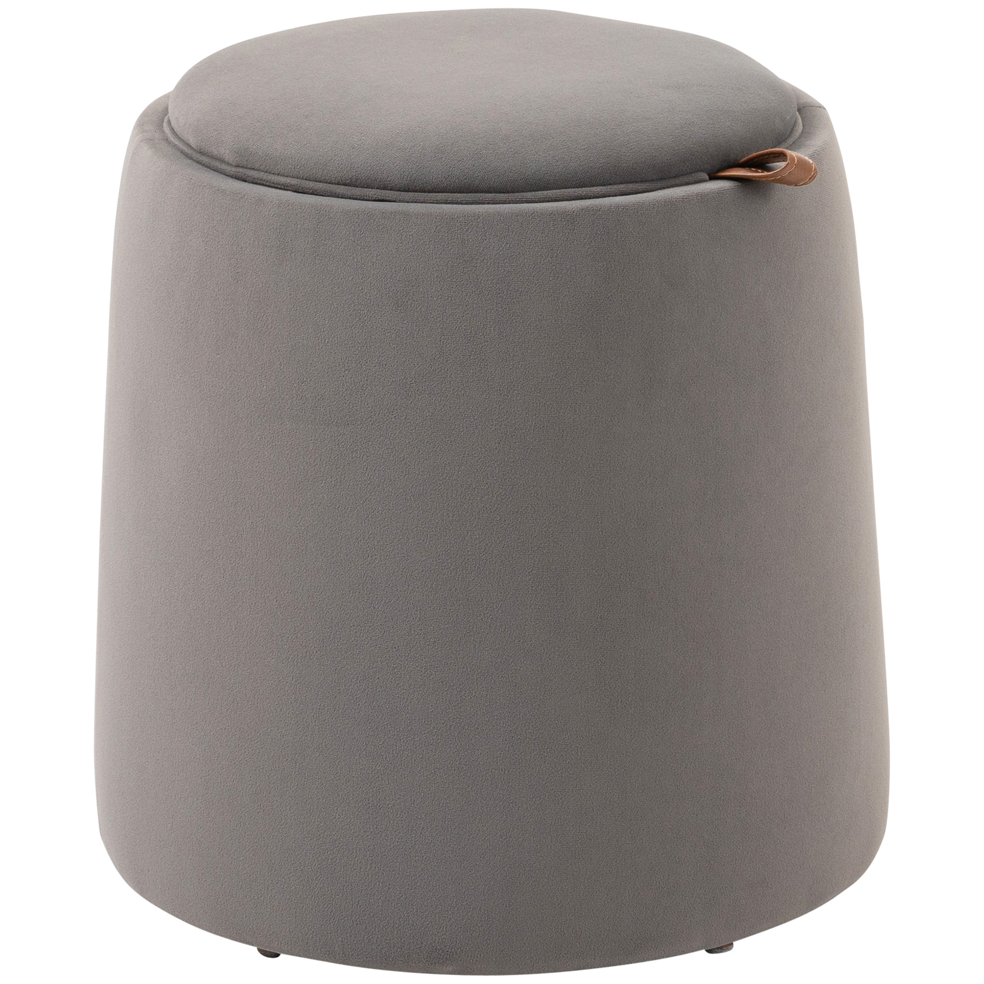 2-in-1 Poef in fluweelachtige stof met opbergruimte en afneembare deksel ��44 cm x 47,5 cm Beige