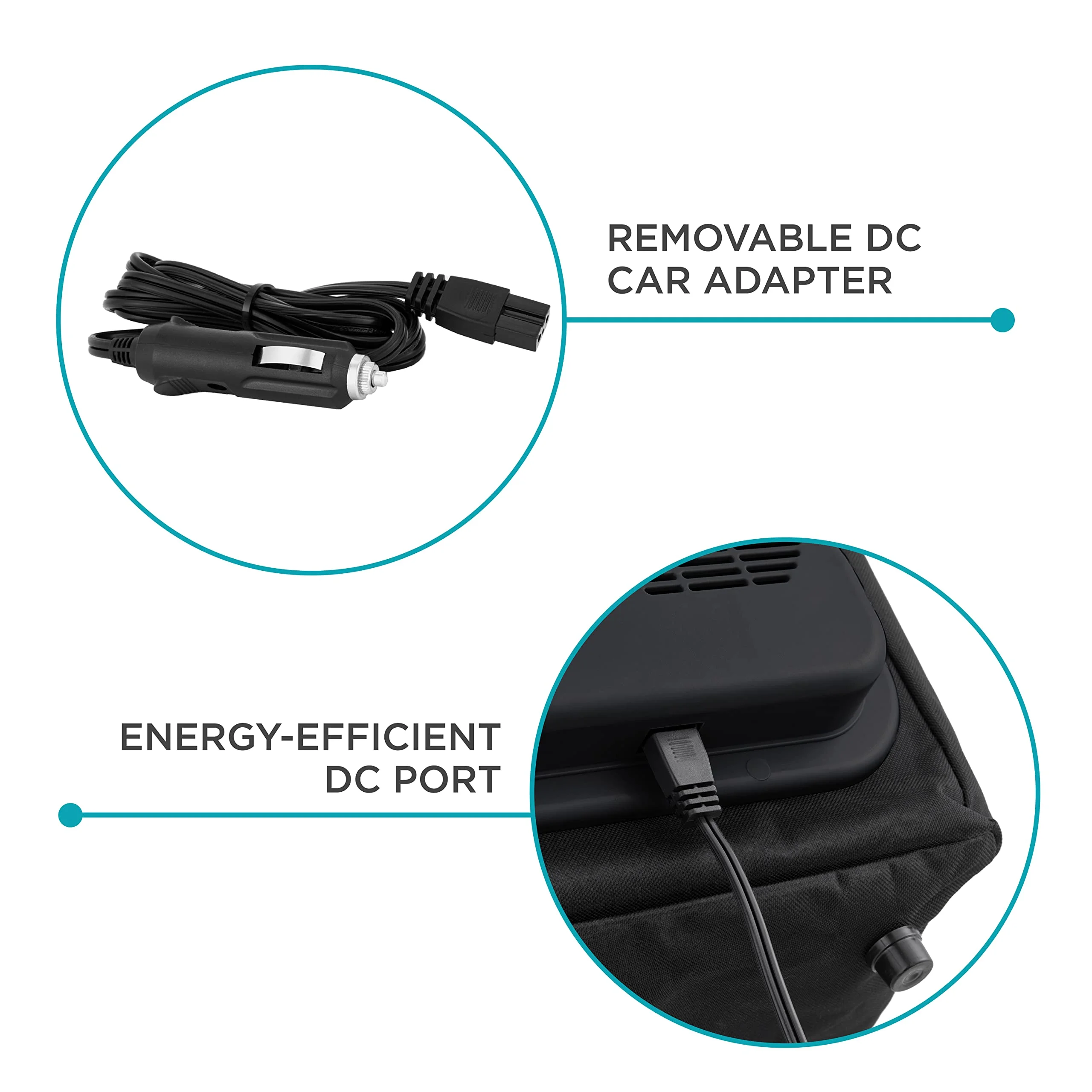Ivation Portable Electric Cooler Bag | 15L Soft Sided Thermoelectric Travel Cooler with Shoulder Strap, Storage Pocket & DC 12V Plug in for Car, Truck & RV Camping
