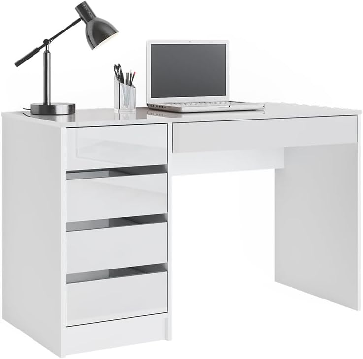 Vicco Sherry Dressing Table White Gloss 120cm Without Mirror