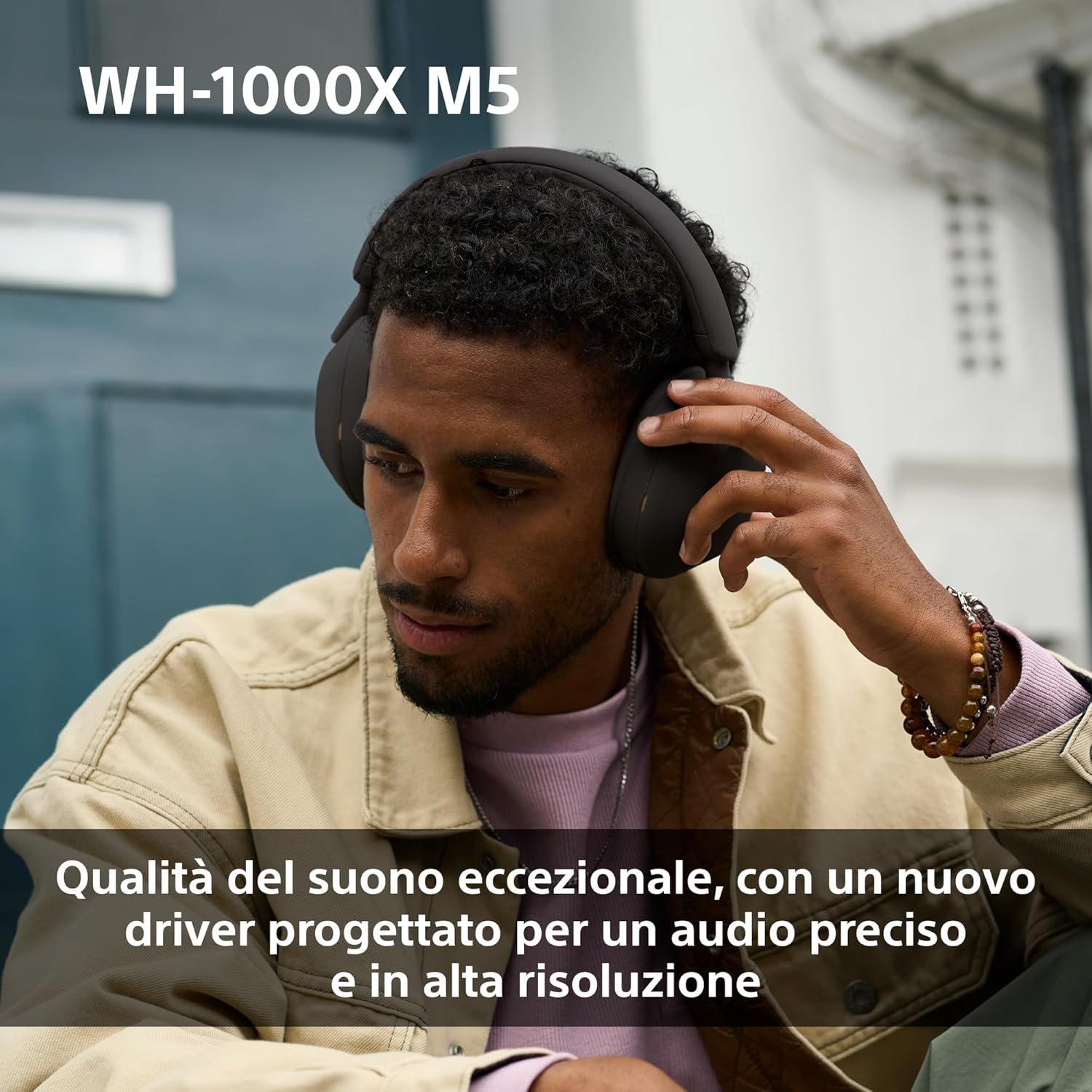 WH-1000XM5 Custodia Rigida | Cuffie Wireless Premium con Cancellazione del Rumore, Bluetooth, Chiamate Chiare,Hi-Res Audio, Fino a 30 Ore di Autonomia, Compatibili con iOS e Android – Black