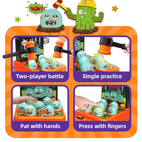 OKKIDY Baby Whack Game per Bambini di 3 4 5 6  Anni Mini Macchina da Gioco a Moneta con Due martelli Musica Giocattolo Gioco interattivo di Sviluppo educativo per Bambini, Ragazze e Ragazzi : Giochi e giocattoli