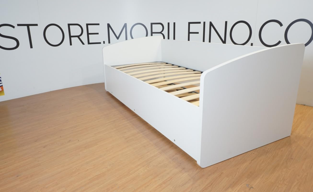 Divano Letto Singolo con Secondo Letto Estraibile – Design Funzionale - Bianco
