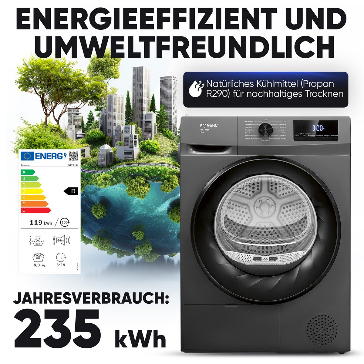 Wärmepumpentrockner WPT 7154