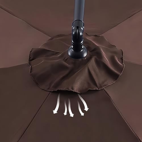 Ersatzdach für Terrassenschirm, freitragender, versetzter quadratischer Bezug, Ersatztuch für Sonnenschirm, 6/8 Rippen, lichtbeständig, Ersatzdach für Schirme, 200 cm/270 cm/300 cm, Garten-T