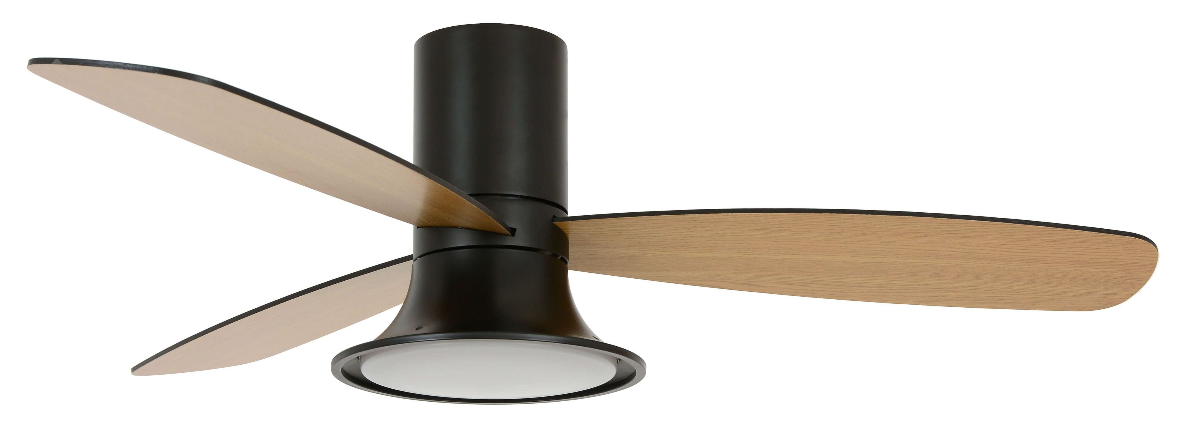 Deckenventilator DC Deckenventilator Flusso Schwarz mit LED