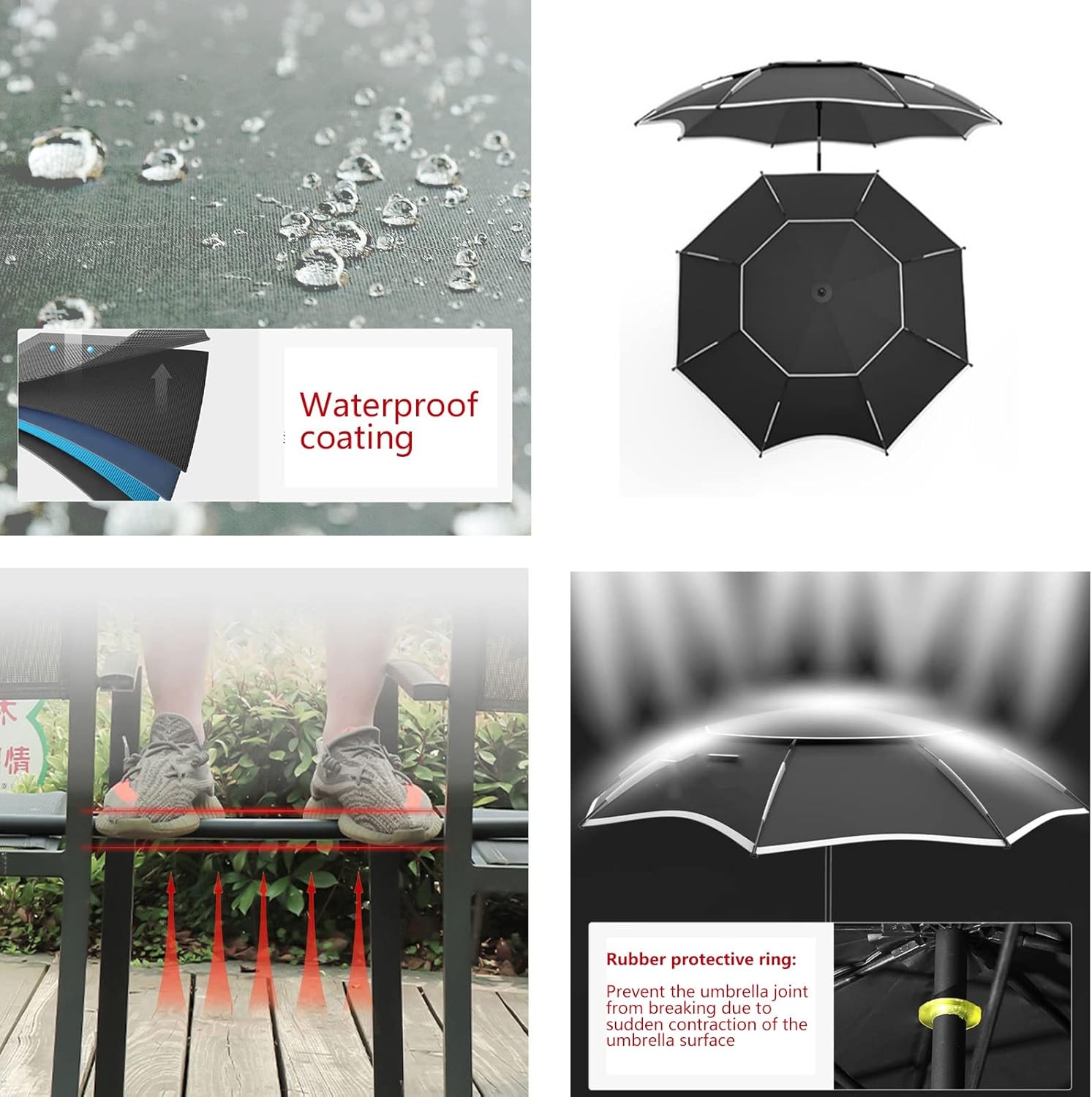 Angelschirmunterstand – Sonnenschirm für den Außenbereich, Mehrzweck-Sonnenschirm für den Garten – mit um 360 ° neigbarer Teleskopstange, windfesten Pfählen und Tragetasche, Strandsegeln good