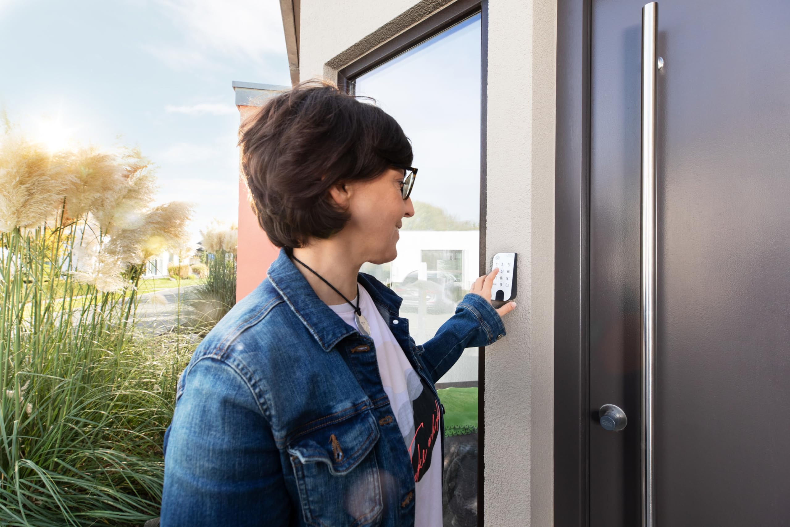 Elektronisches Türschloss secuENTRY ENTRY Home 2.0 mit Keypad Zahlencode App Funköffnung Zylinder für Türen bis 118 mm IP53