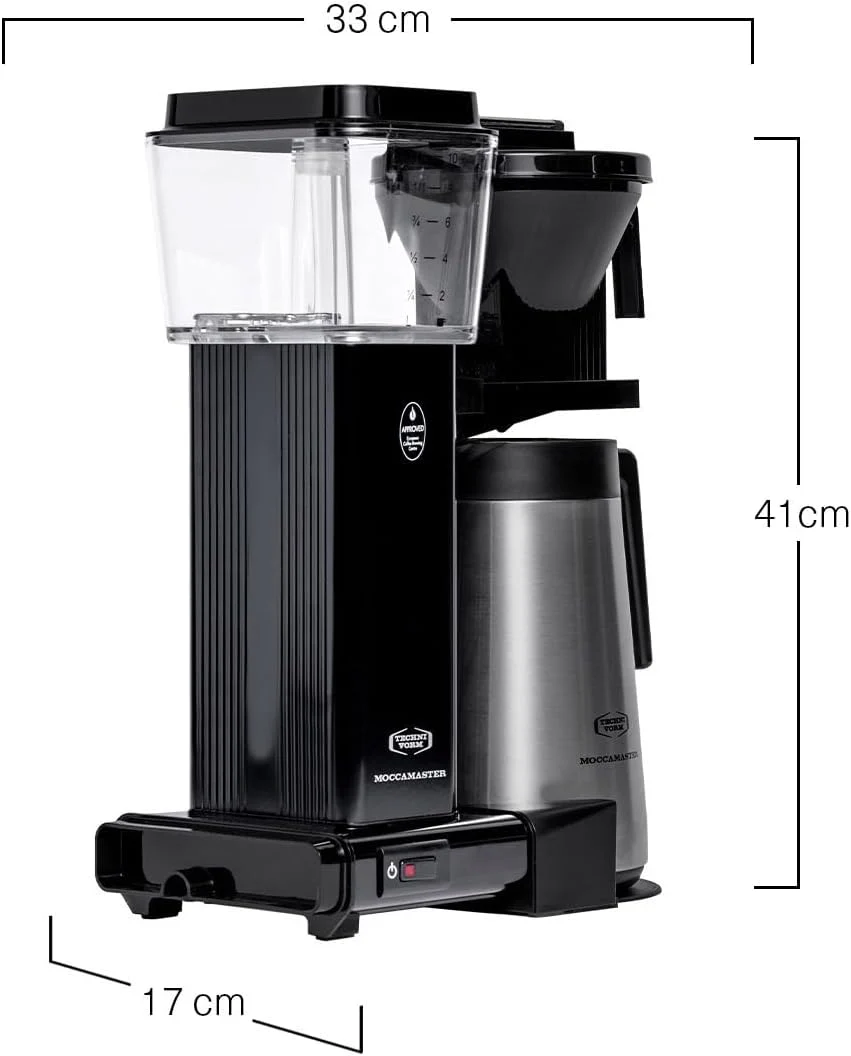 Moccamaster KBGT, filterkoffiezetapparaat met thermoskan, filterkoffiezetapparaat, Off-White, 1.25L