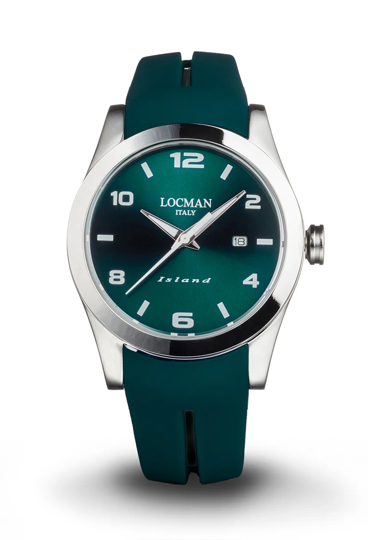 Orologio Locman Island petrolio cinturino silicone 0613A19S-00PTWHSL