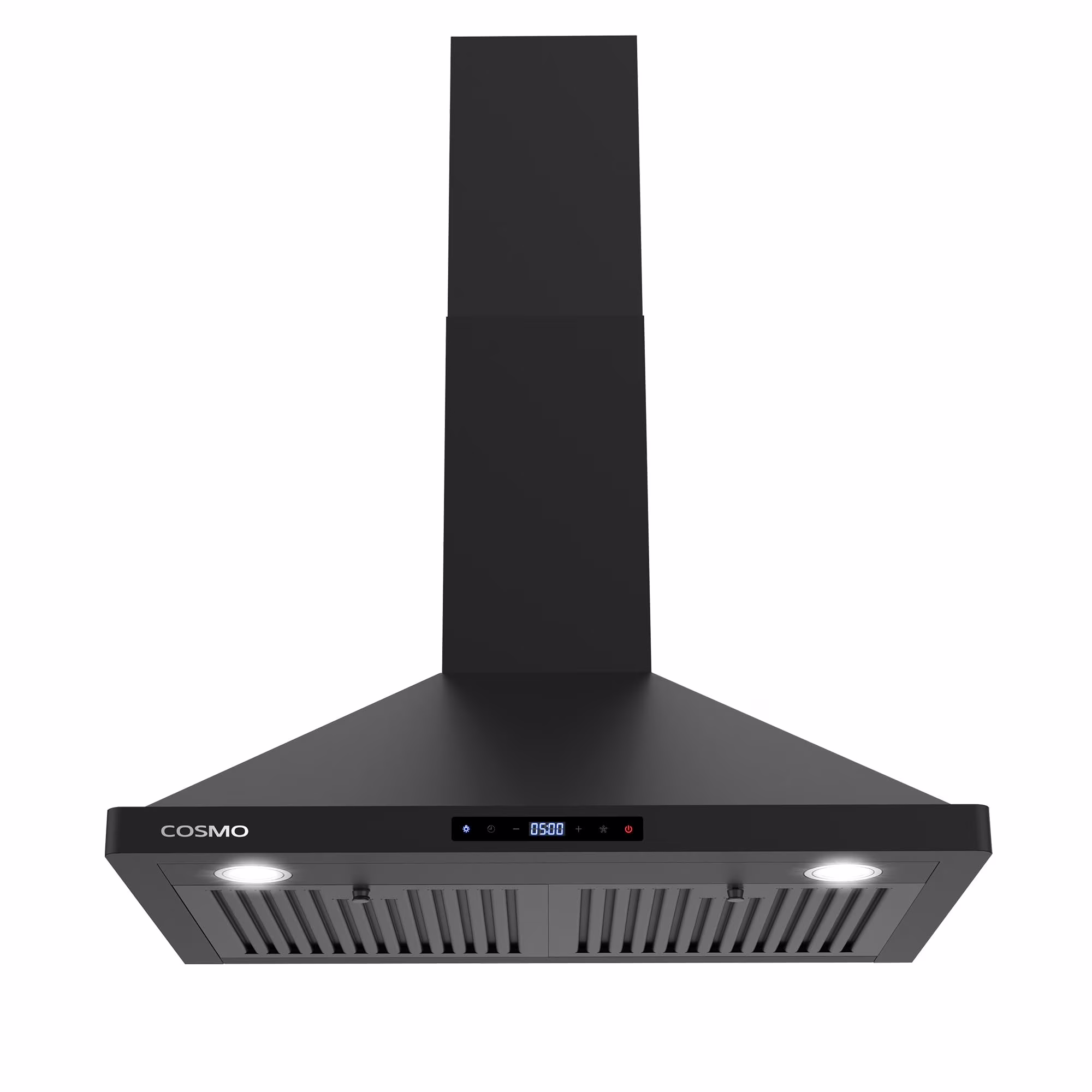 30 in. Ducted Wall Mount Range Hood in Matte Black with Touch Controls, LED Lighting and Permanent Filters