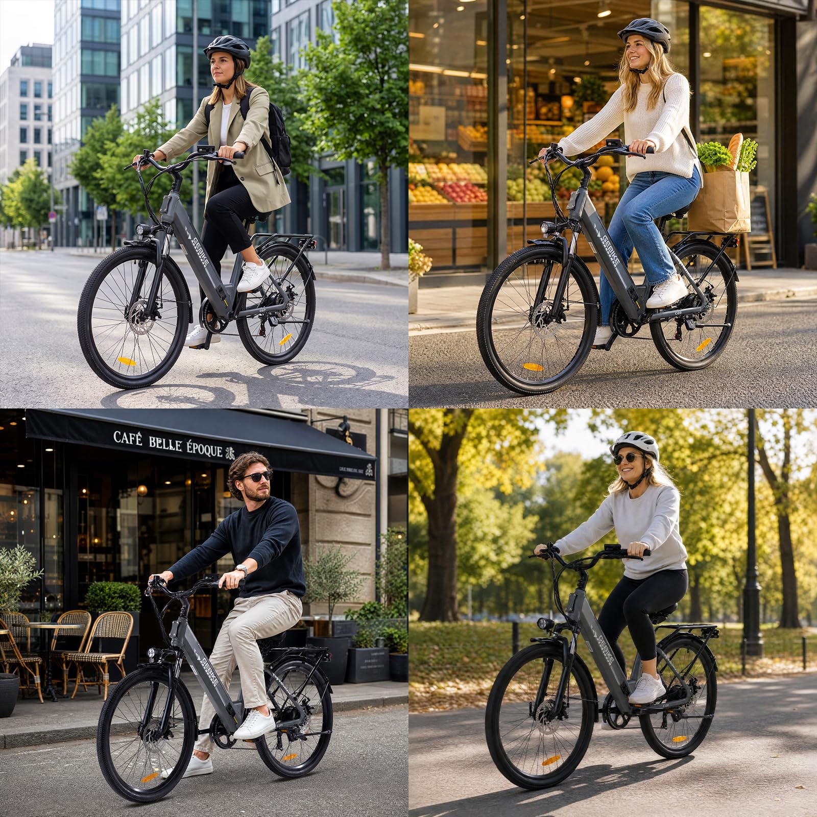 E-Bike 26 Zoll City Elektrofahrrad 250 W Motor 36 V 13 Ah Akku 90 km Reichweite Shimano 7-Gang Tiefeinstieg