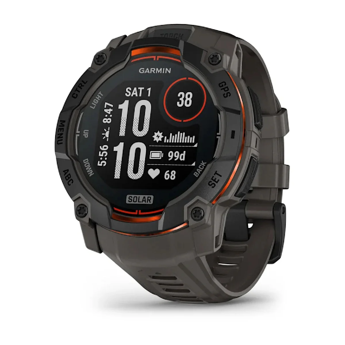 Orologio Garmin Instinct 3 solar 50mm nero e grigio 010-02935-00