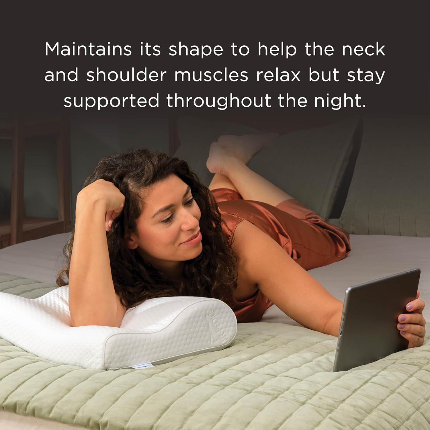 TEMPUR-Pedic, Standard TEMPUR-Neck Pillow, High Profile-2-Pack, White 2 Count