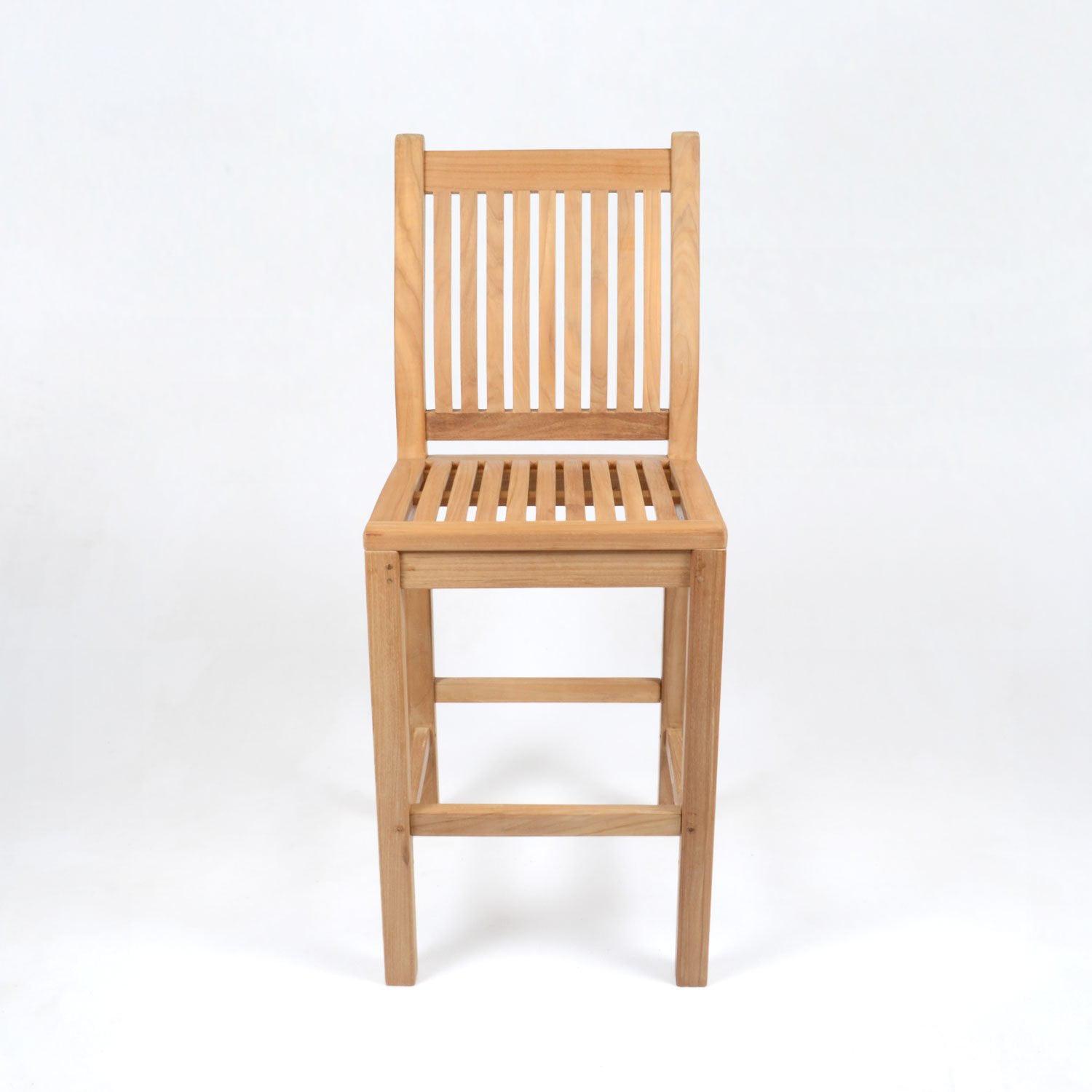Tortuga Outdoor Jakarta Teak Bar Chair Set of 2 &ndash; Durable, Eco Friendly, Smooth Finish