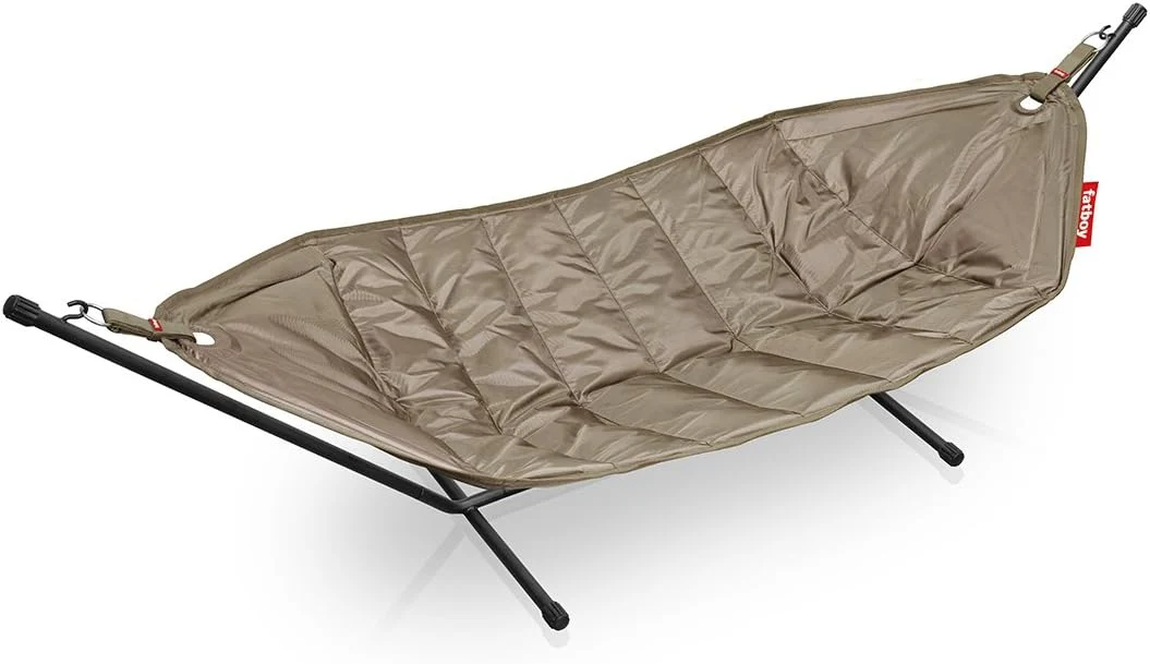 Fatboy Headdemock Taupe, 270 x 138 cm, Hängematte für Zwei mit Gestell, Outdoor geeignet für Garten & Terrasse