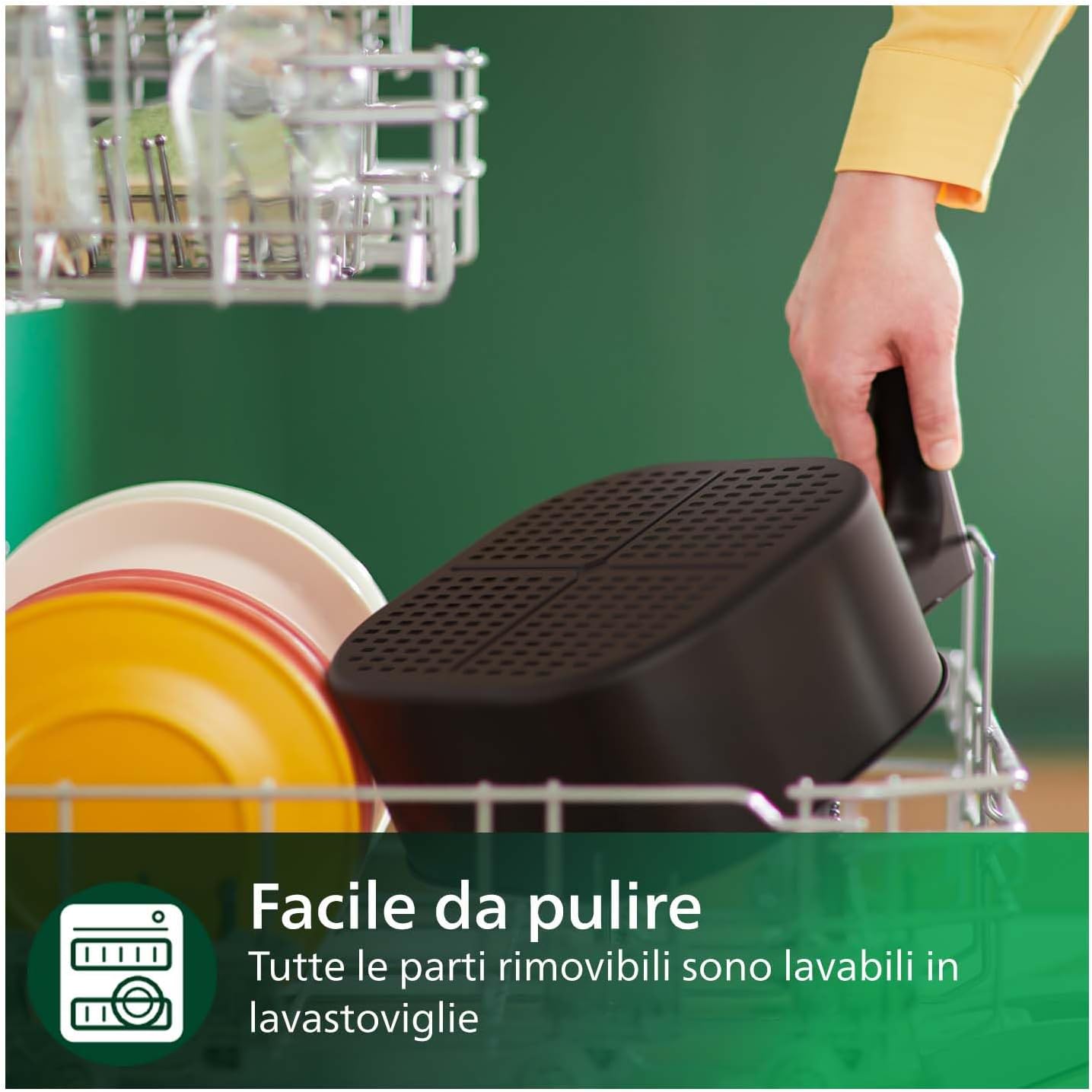 Airfryer Serie 5000 XXL, 7,2L (1,4Kg) - 6 porzioni, Friggitrice ad Aria 16-in-1, connessione Wifi, 90% di grassi in meno con Tecnologia Rapid Air, app HomeID. Bianco(HD9285/00)