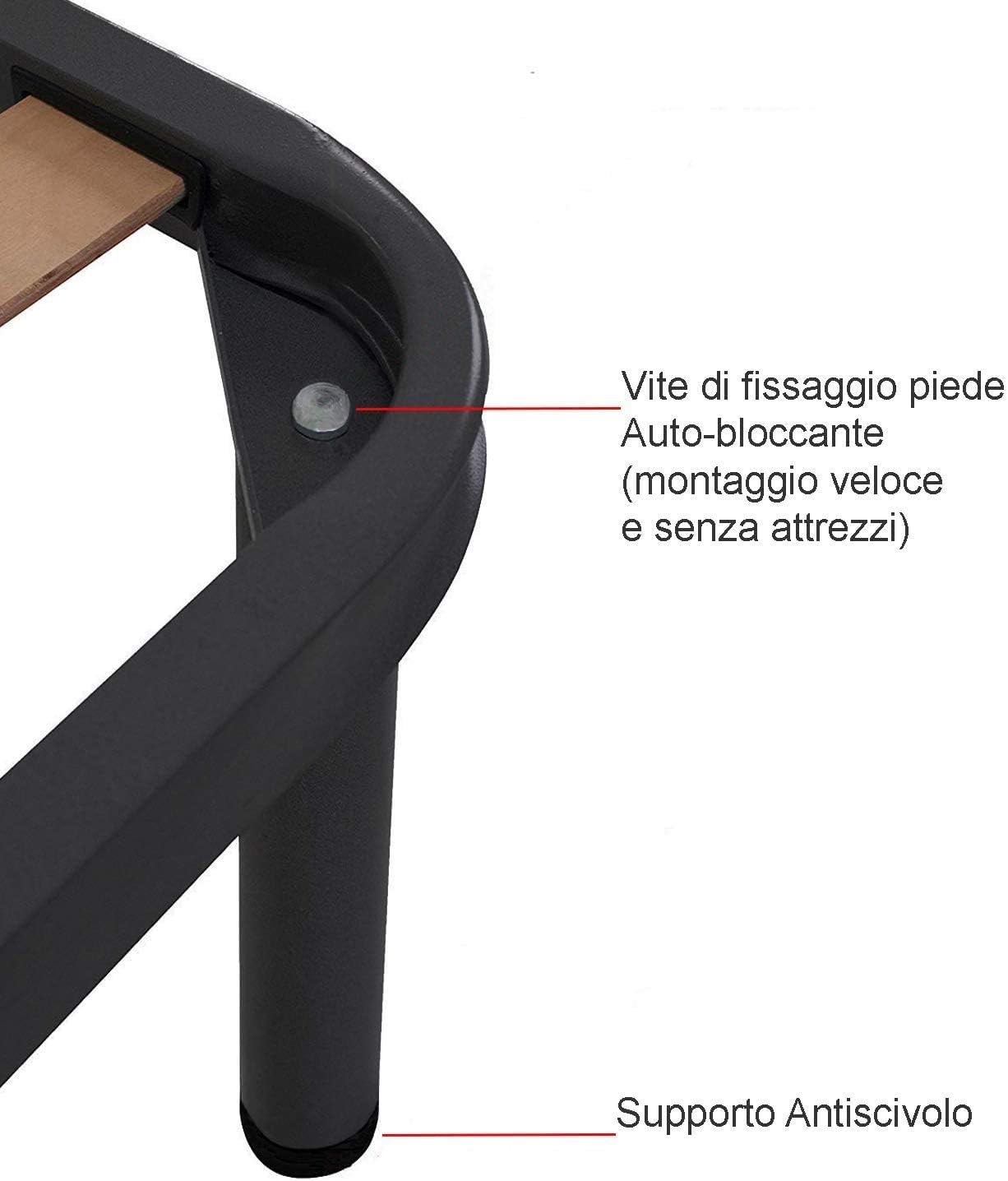 Generico Rete Letto Matrimoniale 160x190 cm – Ortopedica e Resistente – Doghe in Legno Multistrato, Telaio in Ferro Robusto – Made in Italy, Qualità 100% Italiana