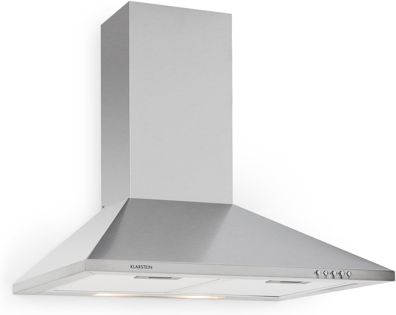 Klarstein TR6WS - Cappa Aspirante in acciaio inox, 6cm, potenza di aspirazione pari a 31m³/h, 3 livelli di potenza, modalità ricircolo disponibile, argento