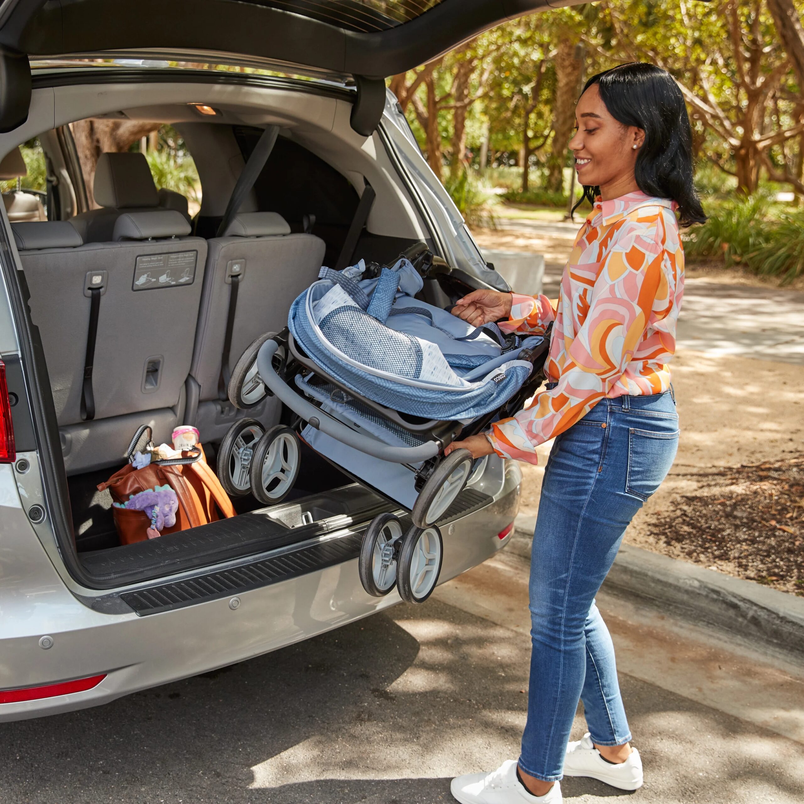 Cosco Lift & Stroll DX Travel System, Gray Arrows &ndash; Lightweight Unisex Car Seat & Stroller Combo, Recycled Fabric, Safety Certified