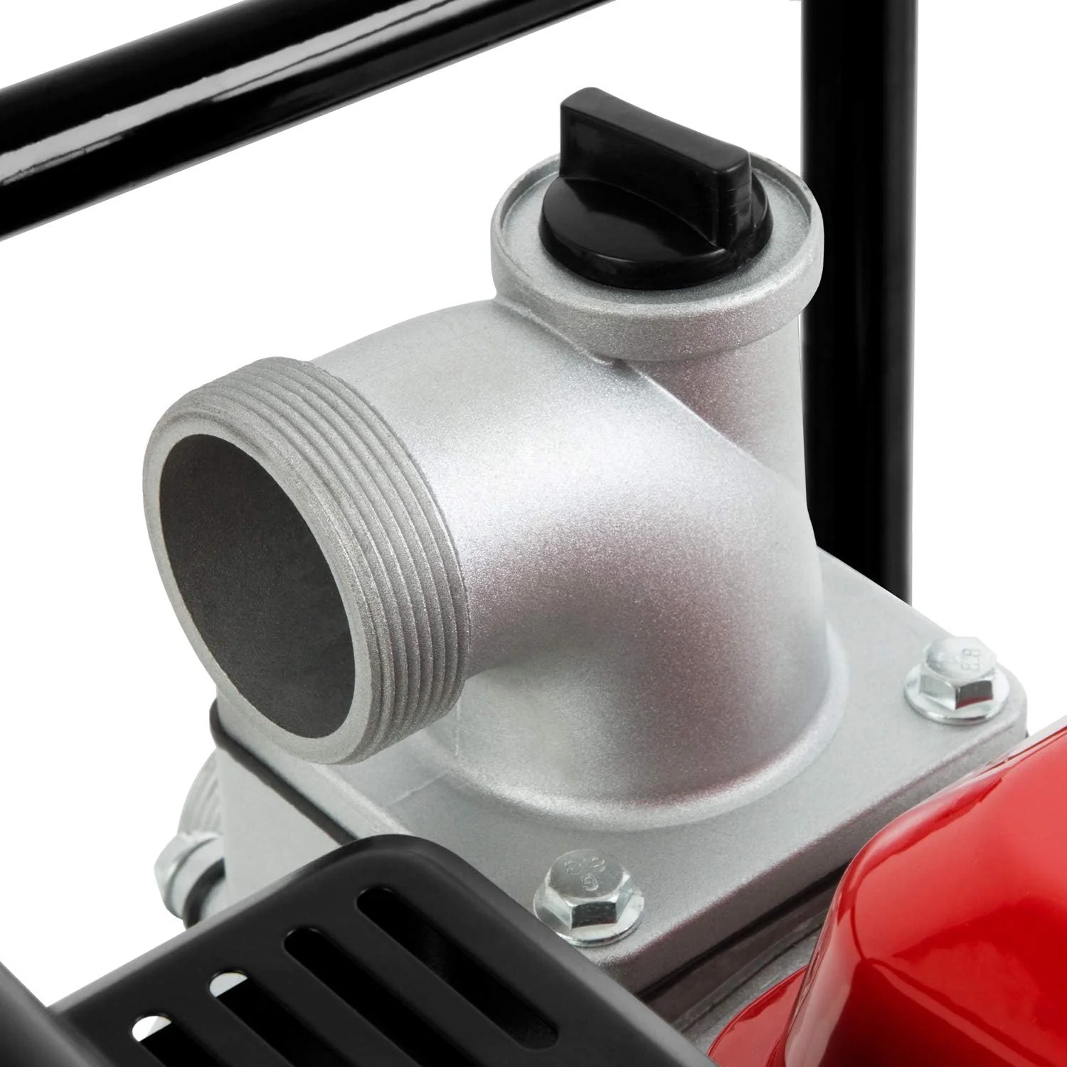 EBERTH 5,5 PK waterpomp met 30.000 l/u en 30 m opvoerhoogte, 2 inch aansluiting, tuin-/vuilwaterpomp met 4-taktmotor en 7 m aanzuighoogte, benzinepomp, trekstarter, metalen voet, handvat