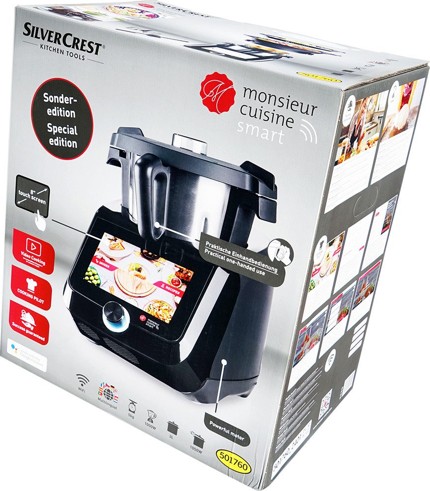 Küchenmaschine mit Kochfunktion Monsieur Cuisine Smart Limited Edition SKMS 1200 C1 Schwarz Black