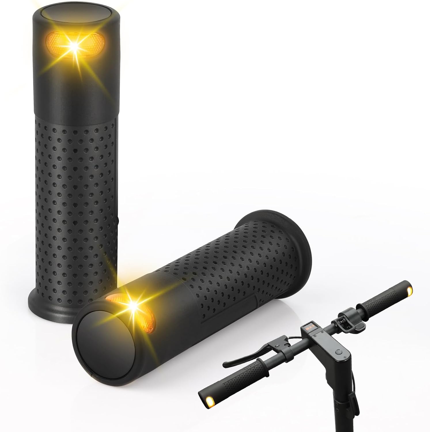 RUISHIKA E Scooter Freccia con Maniglia, Scooter Lampeggiante Maniglia Luce di avvertimento Doppio Flash Luce Posteriore con Xiaomi M365/Pro2/1S Ninebot ES1 ES2 ES4 G30 Soft Handlebar Grips, Accessori