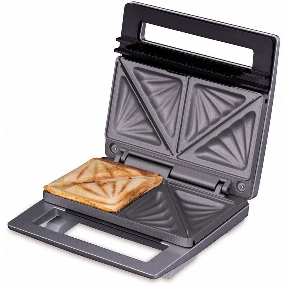 4-in-1-Sandwichmaker Cloer 6219 Sandwichtoaster silber - Sandwichtoaster