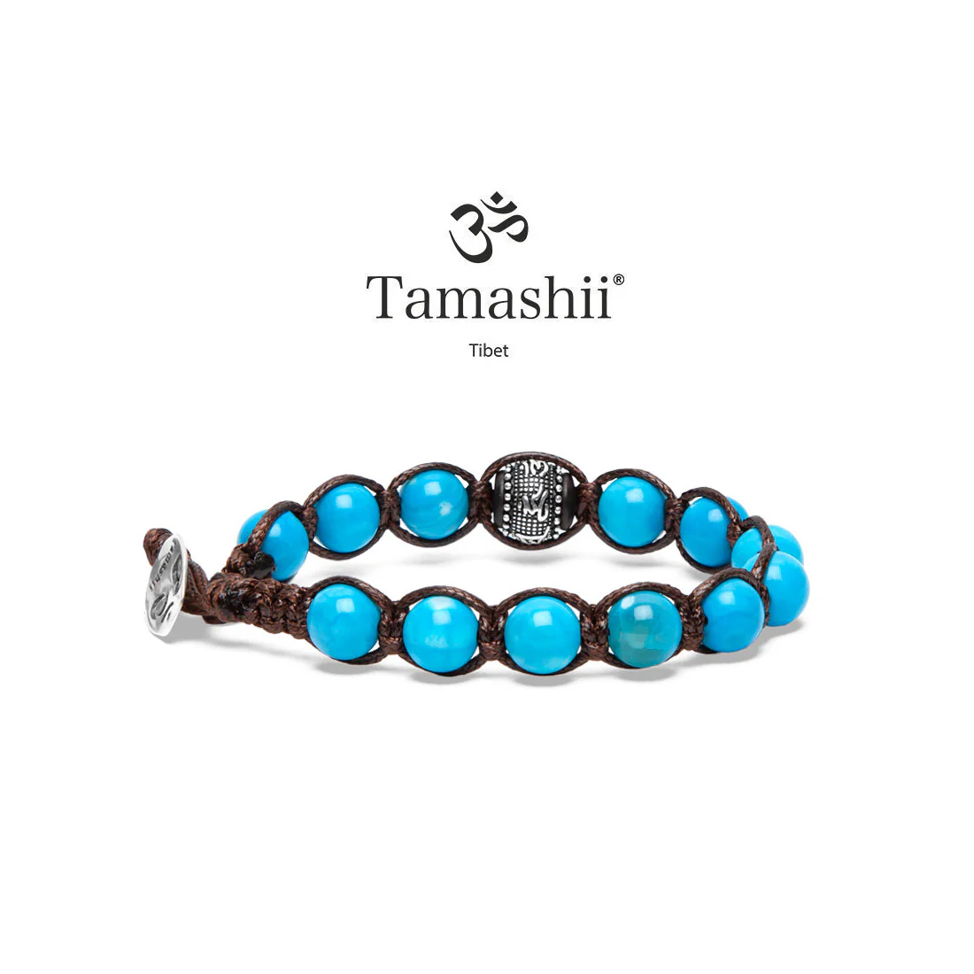 Bracciale Tamashii ruota della preghiera Agata tibet sky BHS1100-210