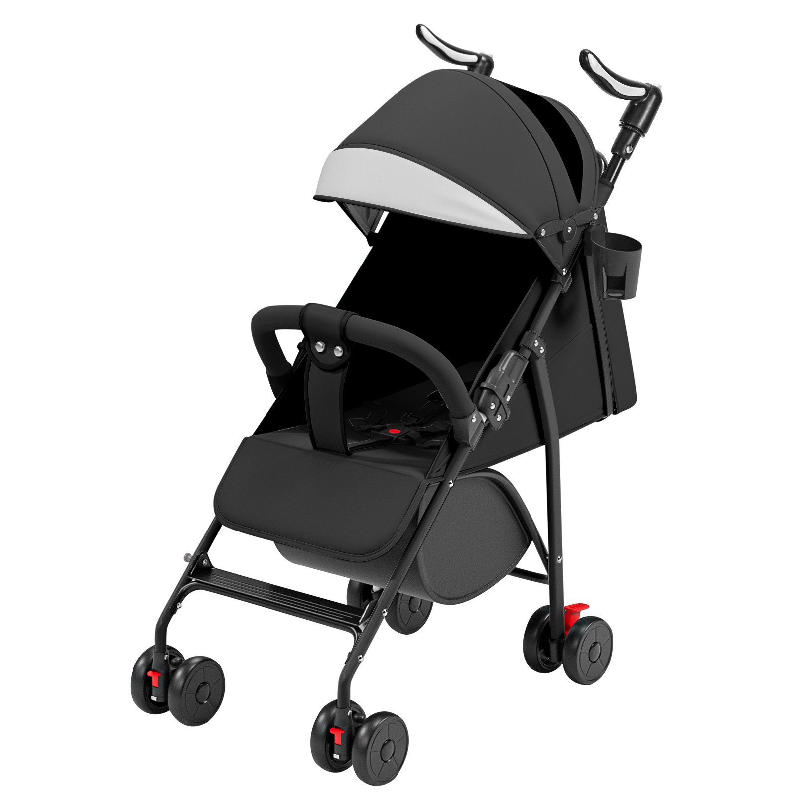 Kinder-Buggy Baby Kinderwagen, Klappbar Reisebuggy, Liegefunktion