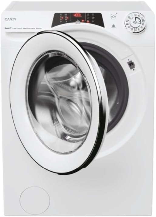 Candy RapidÓ Lavasciuga 9+6 Kg, Libera Installazione, Classe A, 1400 Giri, Connessione Wi-Fi + BLE, Controllo da App hOn, Partenza Ritardata, Opzione Vapore, 60 x 58 x 85 cm, Bianca - ROW4964DWMCT/1-S