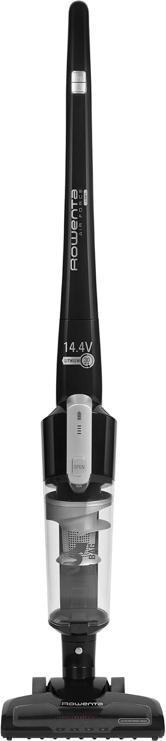 Rowenta Air Force Light Scopa Elettrica Senza Filo, 0.65 Litri, 80 Decibel, 2 velocità, Luci LED, Ultraleggera, Tecnologia CiclonicaNero, RH6545