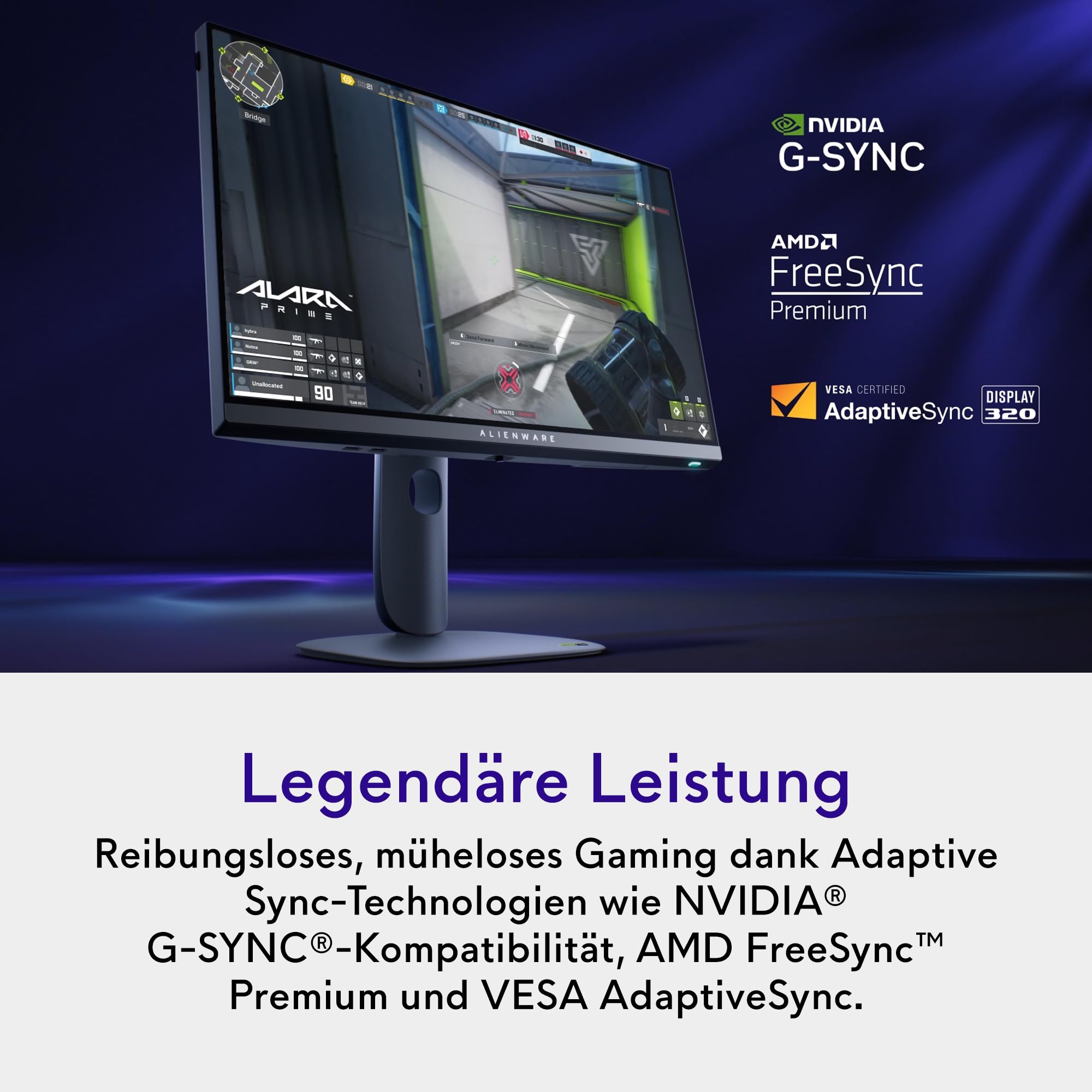 25 Zoll Gaming Monitor AW2525HM mit 320Hz Fast IPS Panel, FHD 1920x1080, matt, 0,5ms, G-SYNC und FreeSync Premium, höhenverstellbar