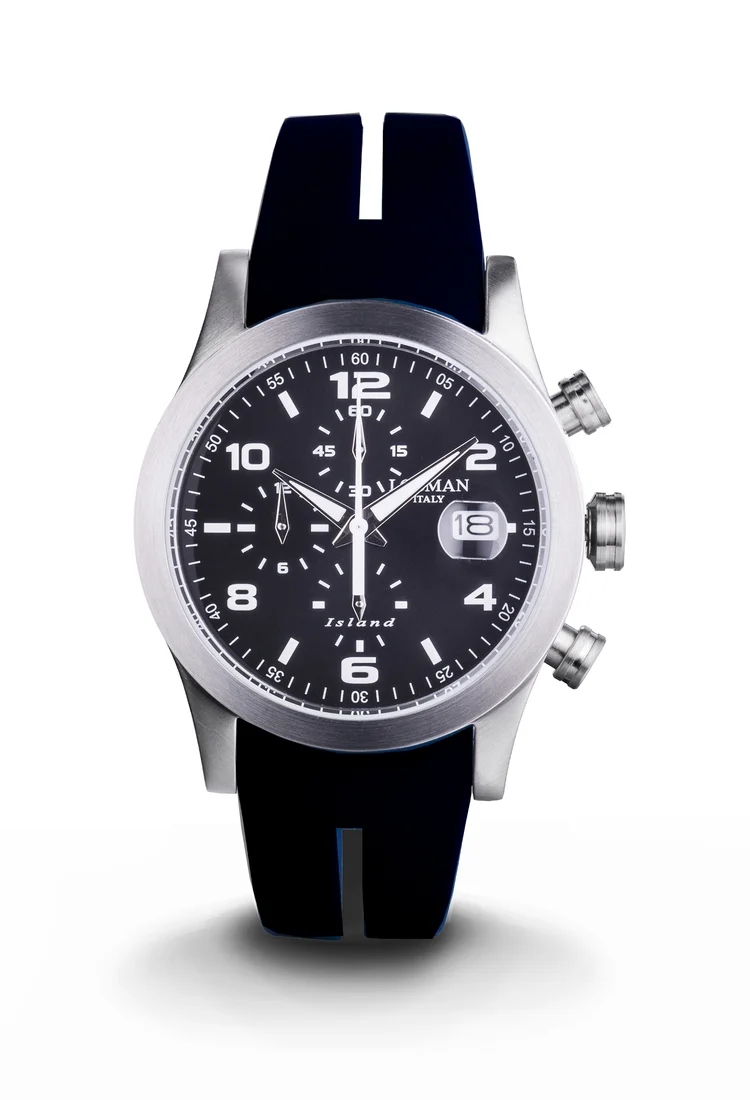 Orologio Locman Island Crono nero cinturino silicone 0618A01-00BKWHSK