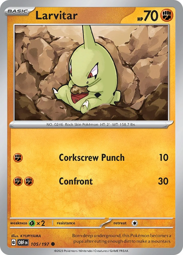 Larvitar (105/197) (OBF)
