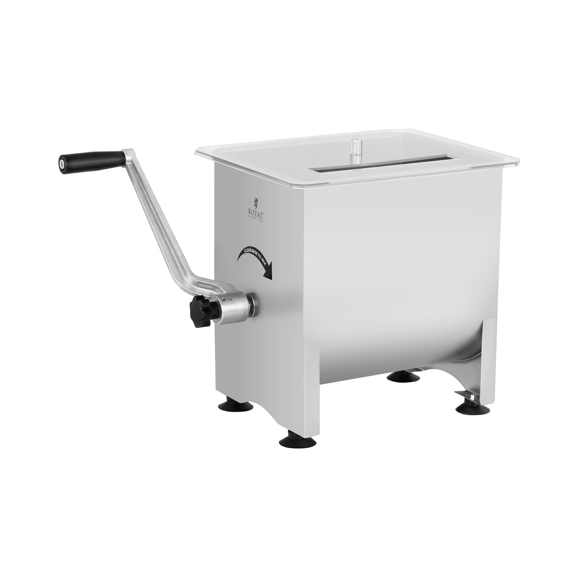 Fleischwolf Fleischmischer Kurbel manuell 16 L Fleischmenger Edelstahl Marinator