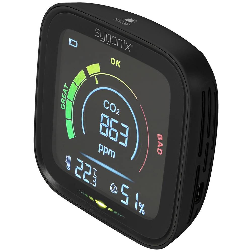 Raumluft-Qualitätssensor Thermo-/Hygrometer SY-5609518
