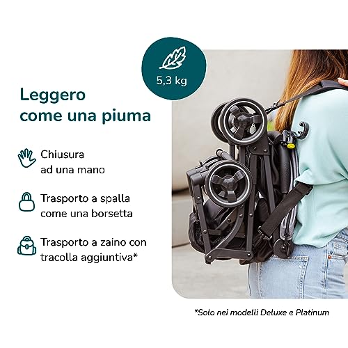 Passeggino leggero 25 kg portata ZANCLEM   Reclinabile Super Accessoriato con Chiusura Ombrello| Passeggino compatto con Cintura 5 Punti e Freno a Pedale   passeggino da viaggio aereo : Prima infanzia