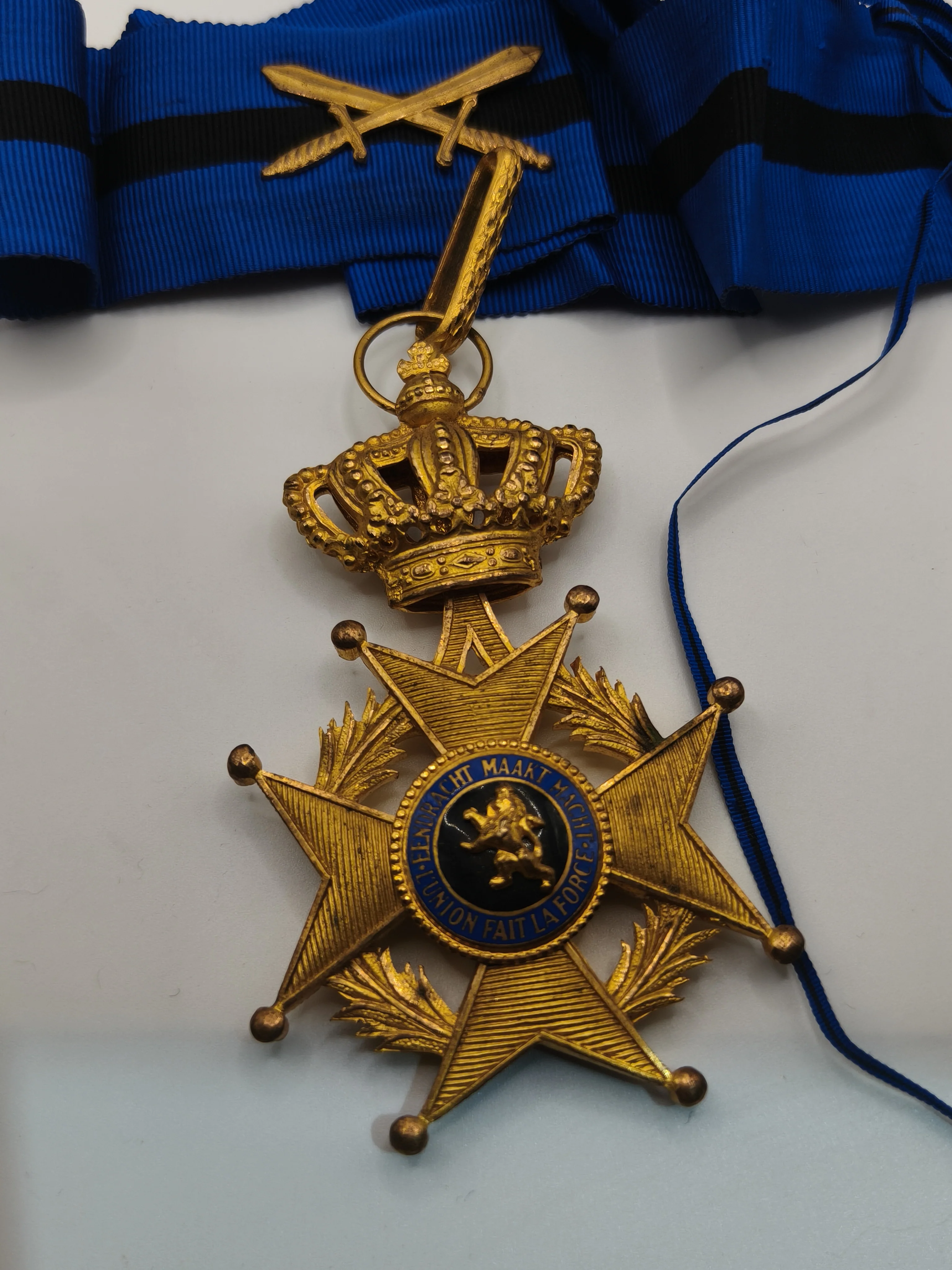 Medal Order Of Leopold II with swords. Commander .Belgium.