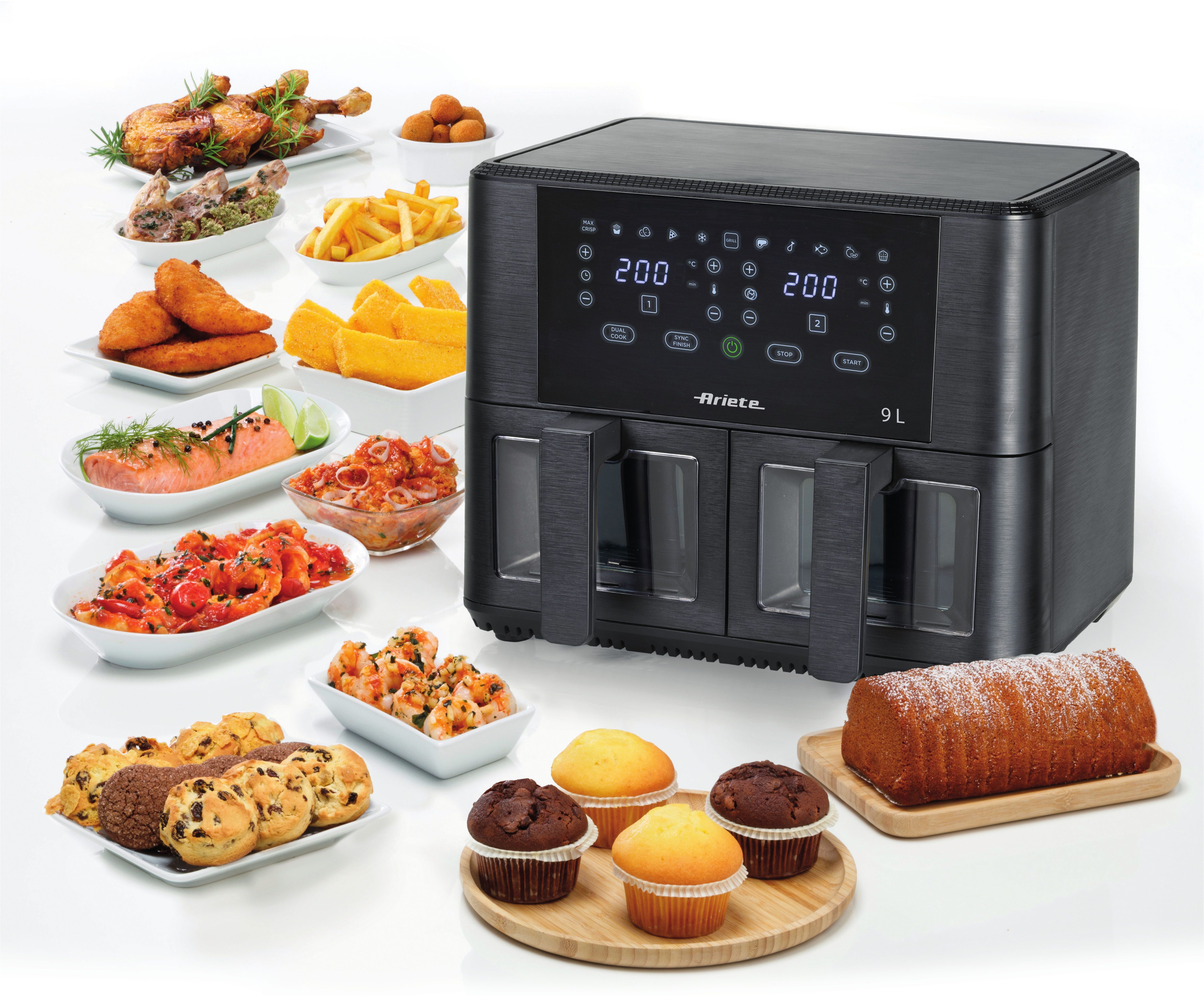 Heißluftfritteuse 4631 Air Fryer Dual 9 L