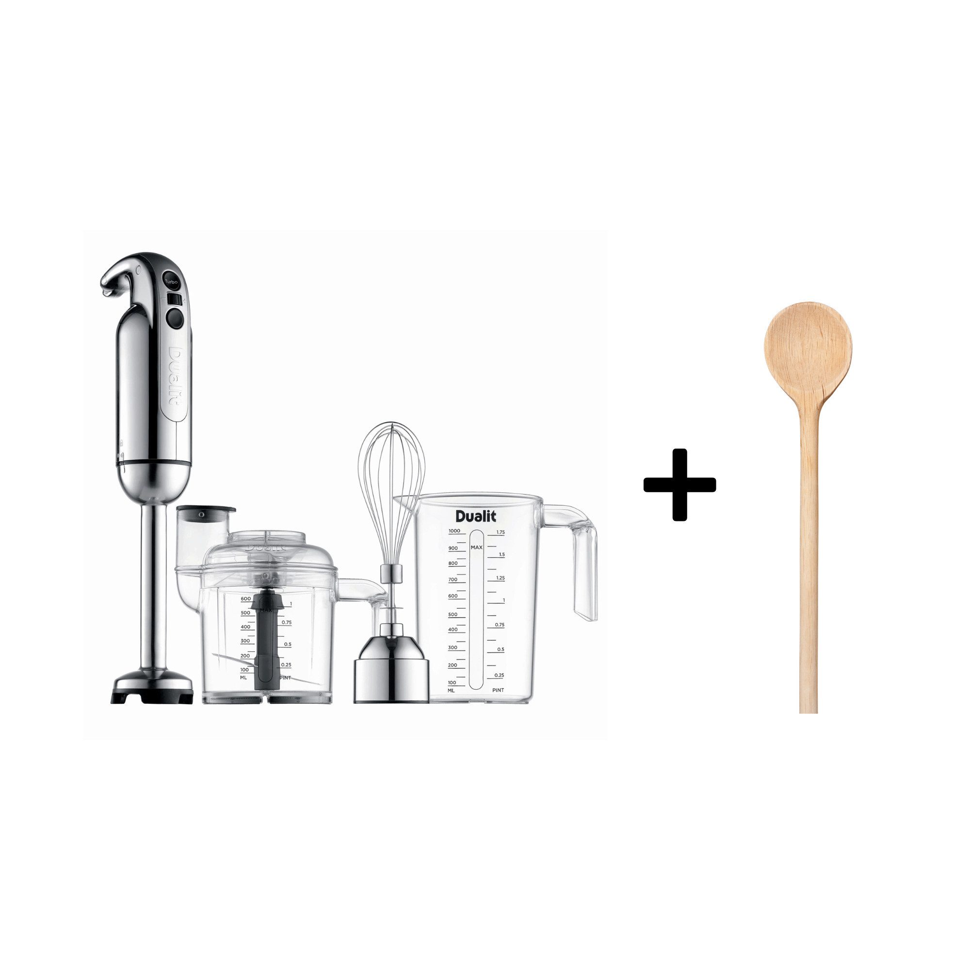 Stabmixer Dualit Stabmixer Chrom + Holzlöffel