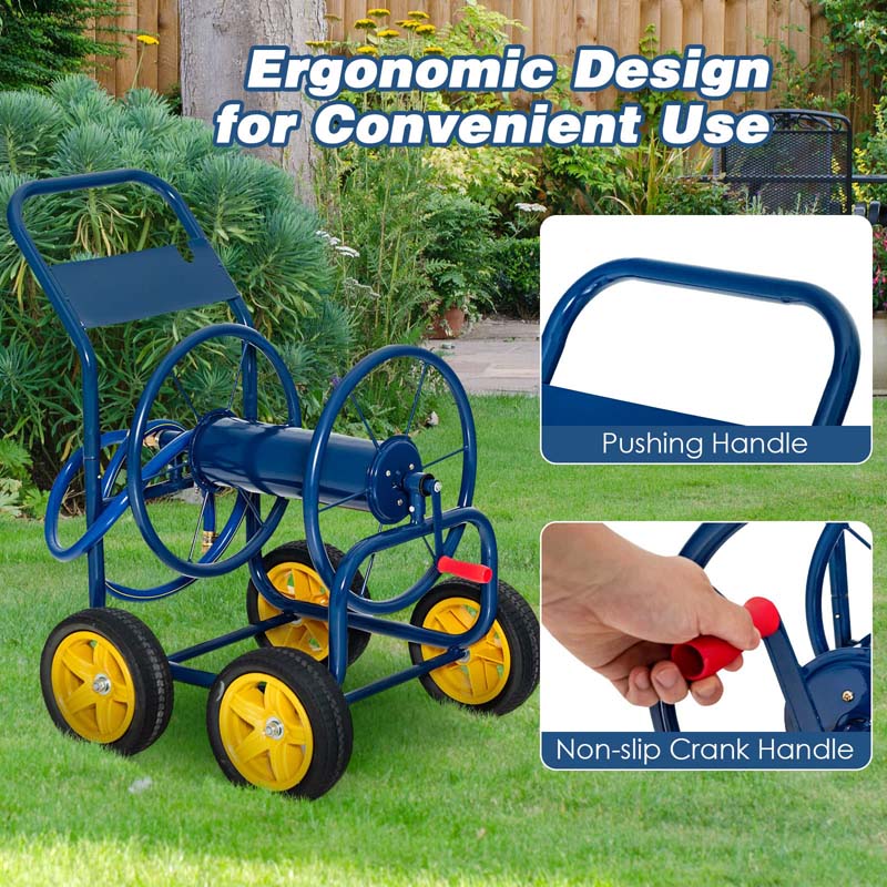 Garden Hose Reel Cart Holds 330 FT of 3/4