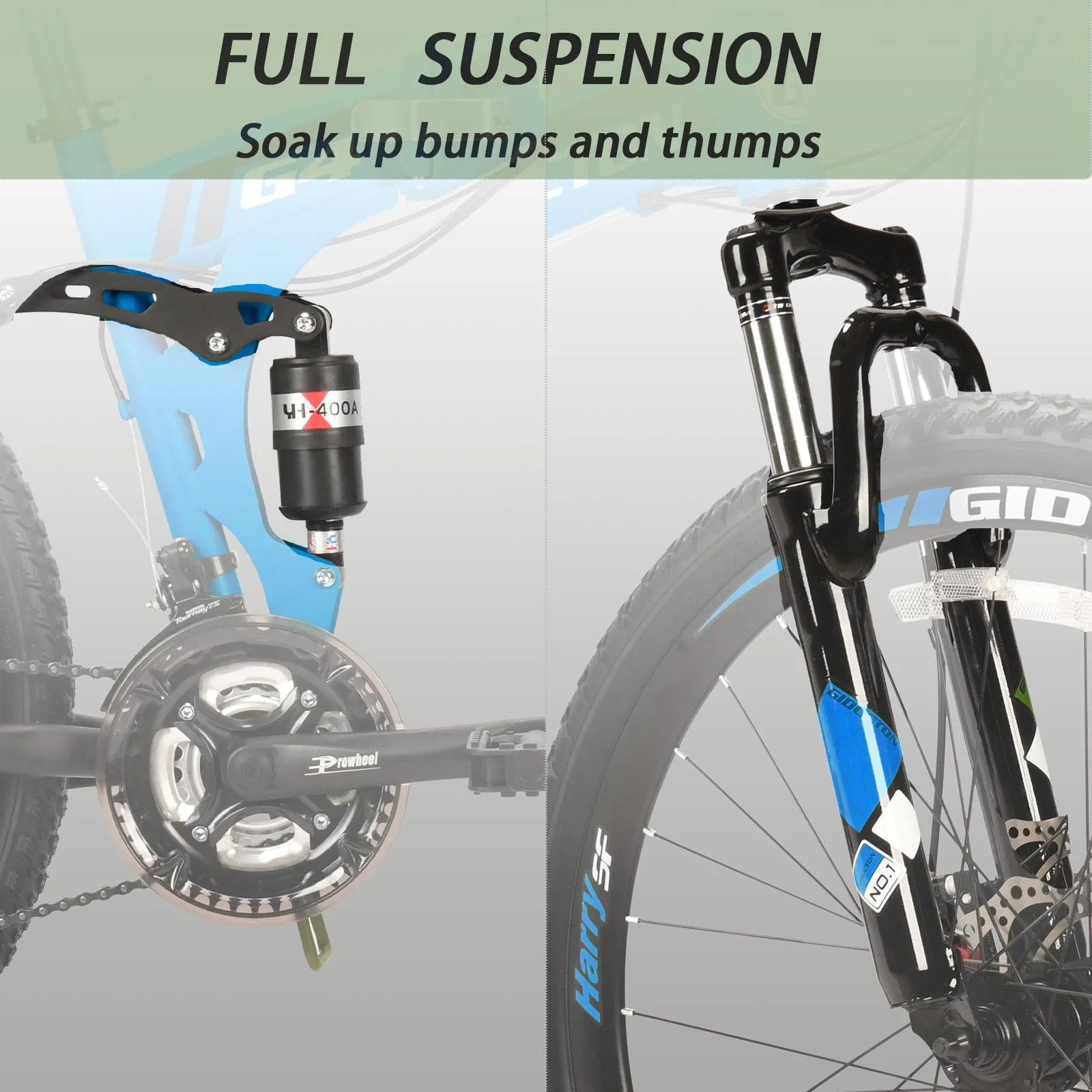 26��Full Suspension Folding Mountain Bike 21 Speed 17