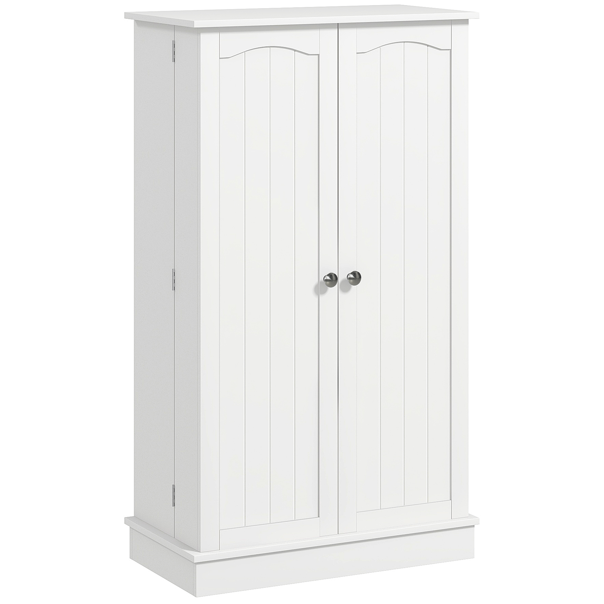 HOMCOM Küchenschrank Speisekammer 2 Türen mit 5 Regalen und 12 Gewürzregalen - 60 x 30 x 104 cm - weiß