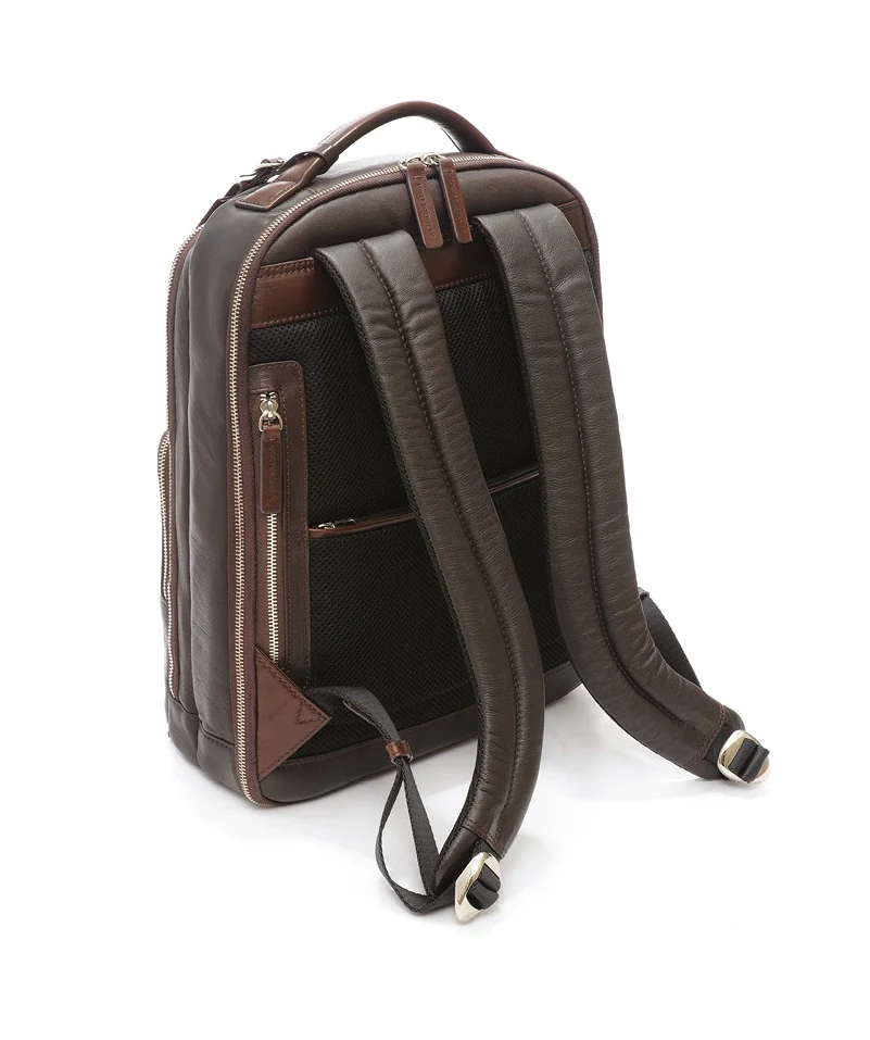 Zaino Spalding & Bros Tech-Leather pelle marrone 309180U254