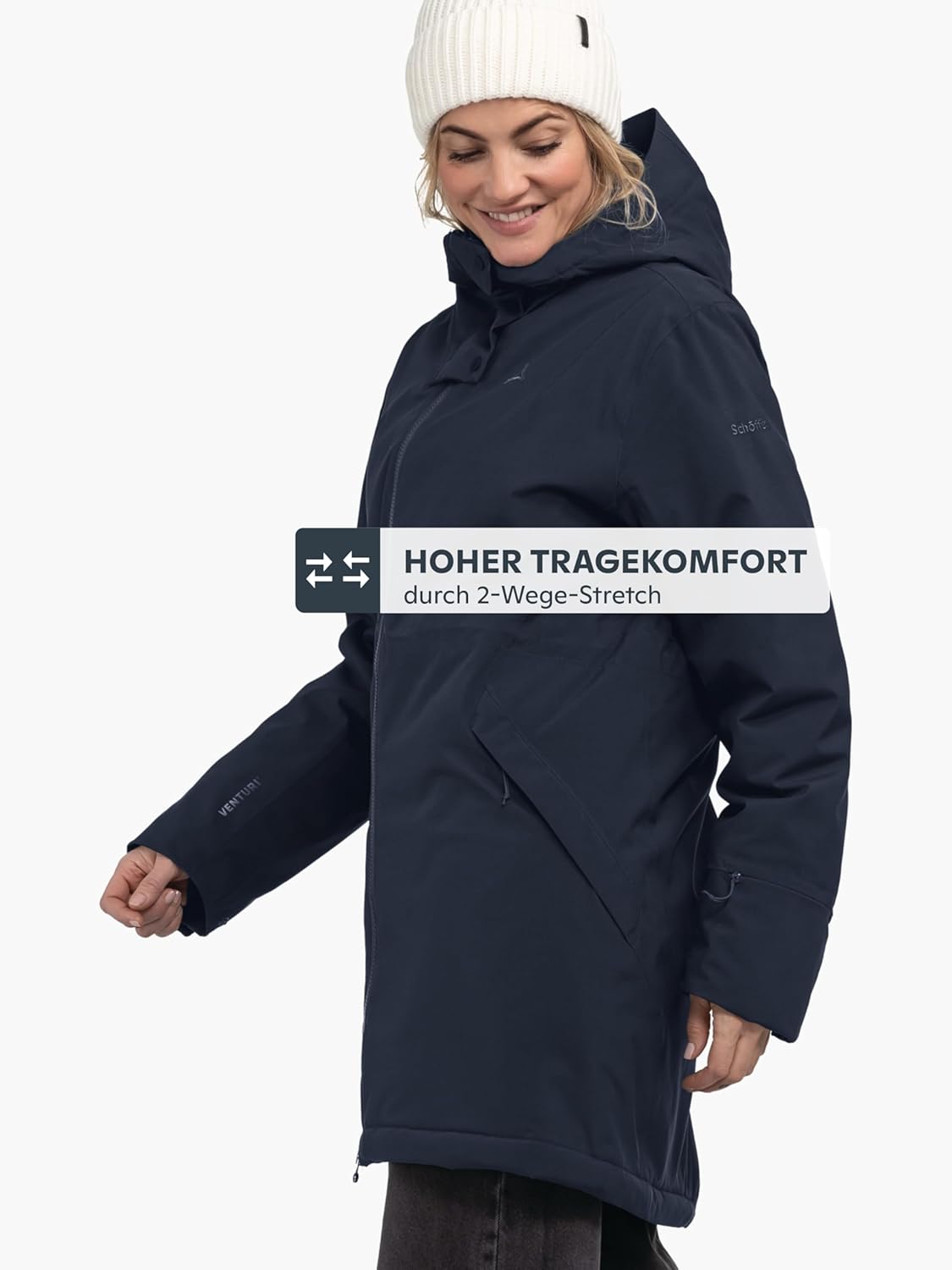 Schöffel Damen Ins Parka Style Crivat WMS, wasserdichte und atmungsaktive Winterjacke, komprimierbarer, leichter Parka mit nachhaltiger Wattierung